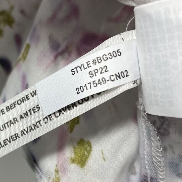 J CREW x Flora Obscura Womens Cinched Waist Top NEW Kaleidoscope Floral Sz 0 - Picture 12 of 12